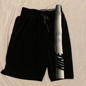 Nike Mens Lined Basketball Shorts Elastic Waste Drawstring White And Black 30 W